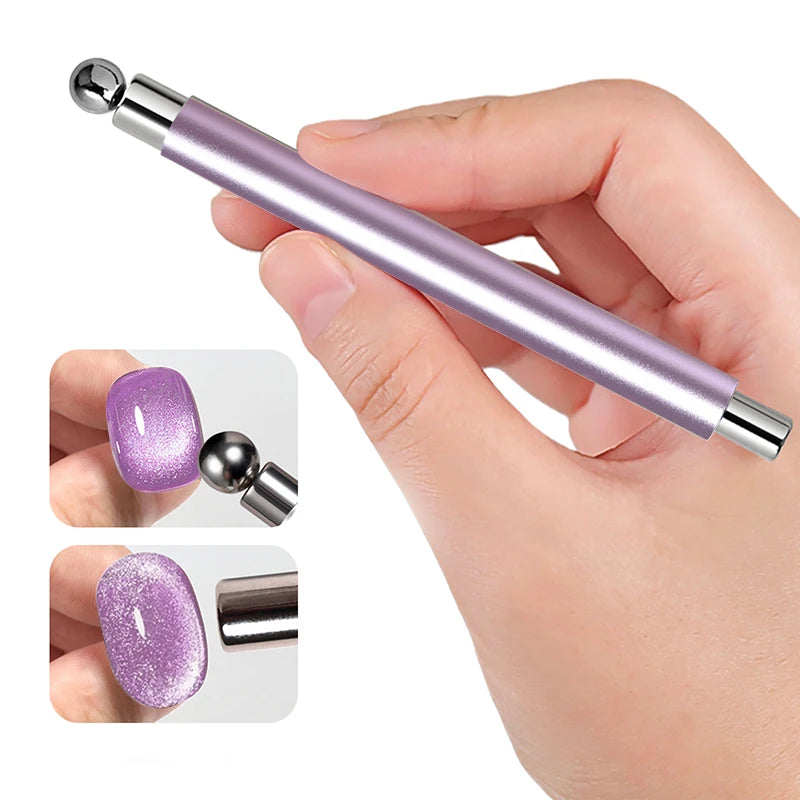 U-Shaped Magnetic Gel Polish Guide Tool Cat Eye Nail Magnet Assistant Holder Pad for Beginner DIY Manicure Magnetic Nail Art