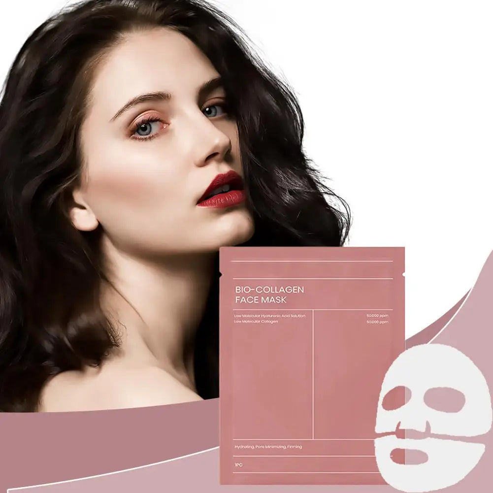 Bio Collagen Face Mask Shrink Deep Hydrating Overnight Mask Moisturizing Refreshing Brightening Face Skin Care
