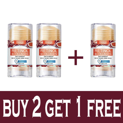 Retinol & Collagen Neck Cream Neck Face Firming Stick with Jojoba Oil Moisturizing Lifting Hyaluronic Acid for All Skin Types
