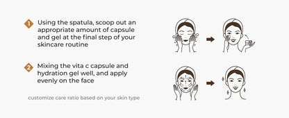 Deep Vitamin C Golden Capsule Hydrating Face Moisturizer, Antioxidant Protection, Lightweight Daily Skincare Original Korean