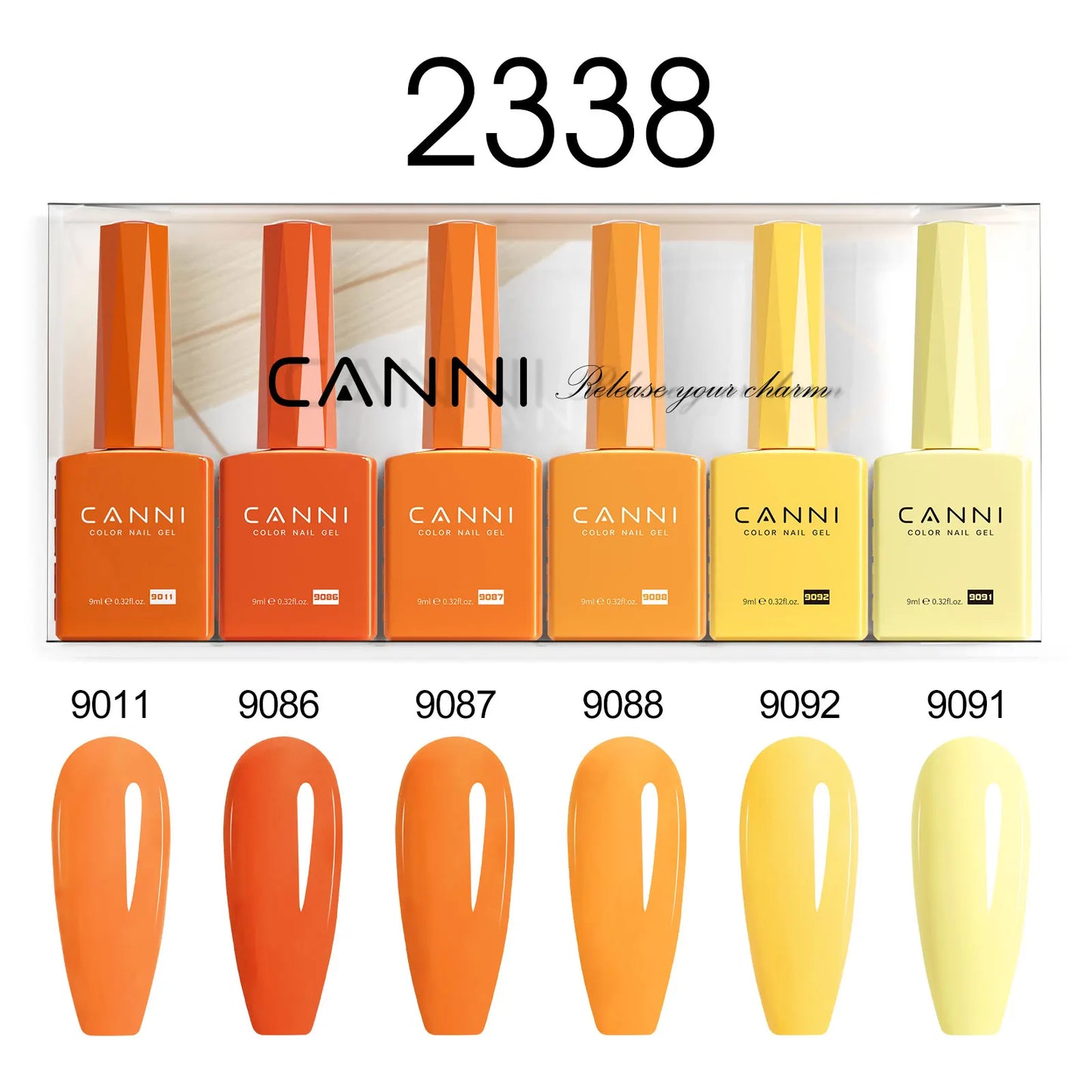 9ml CANNI TPO FREE HEMA FREE Ultra Consistency Nail Gel Polish Set Round Brush Semi Permanent Soak Off UV LED Gel Nail Kit
