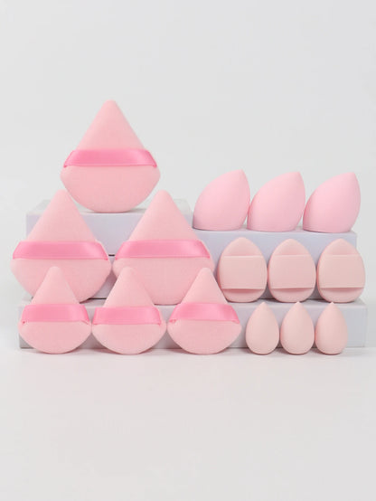 Multi Effect 15 Piece Set 3 Loose Powder Puffs&3 Mini Loose Powder Puffs&3 Medium-Sized Eggs&3 Mini Eggs&3 Air Cushions. Founda