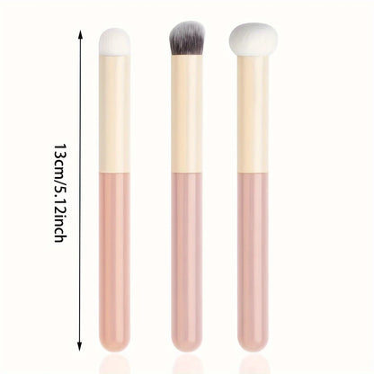 3Pcs Soft Mushroom Sponge Head Makeup Brushes,Concealer Brush Lipstick Lip Powder Puff ,Foundation Contour Cosmetic Tools
