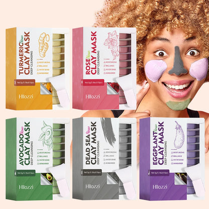 A variety of mud masks to deeply hydrate the face, moisturize and nourish the skin, making it smoother and more supple