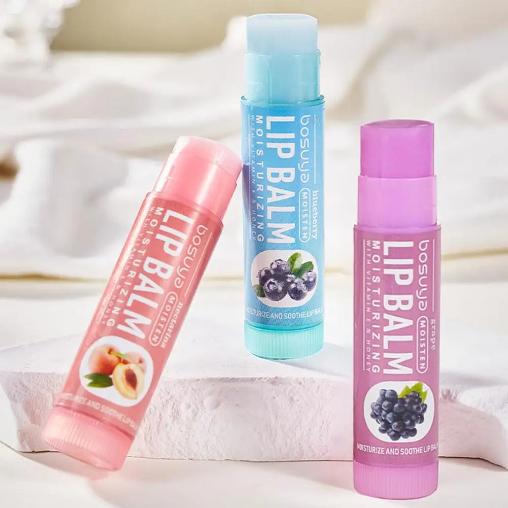 6PCS Assorted Fruit Flavor Lip Balm Set - Deeply Moisturizes and Hydrates for Preventing Chapped Lips in Winter Lip Care