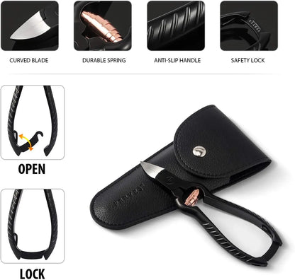 Precision Toenail Clippers for Thick or Ingrown Toenails - Secure and Stylish Design Thick Nail Clipper - W/Leather Case