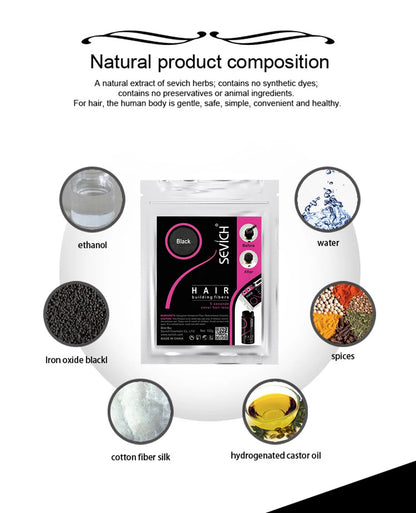 SEVICH 100g Hair Fibers Refill Bag Bald Extension Hair Growth Powder Salon Professional Hair Treatment Unisex Hair Loss Products