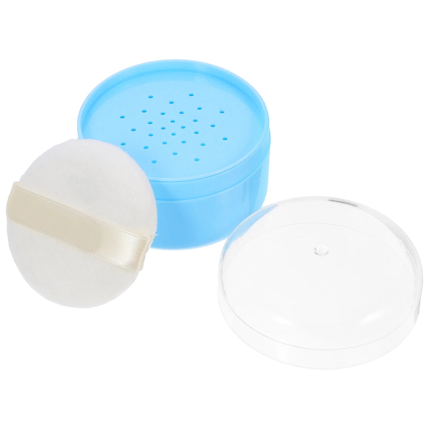 Portable Powder Box Cans Talc Talcum Skincare Baby Toiletries Puff Container Infants Skin Care Powder Box for Home Daily Use