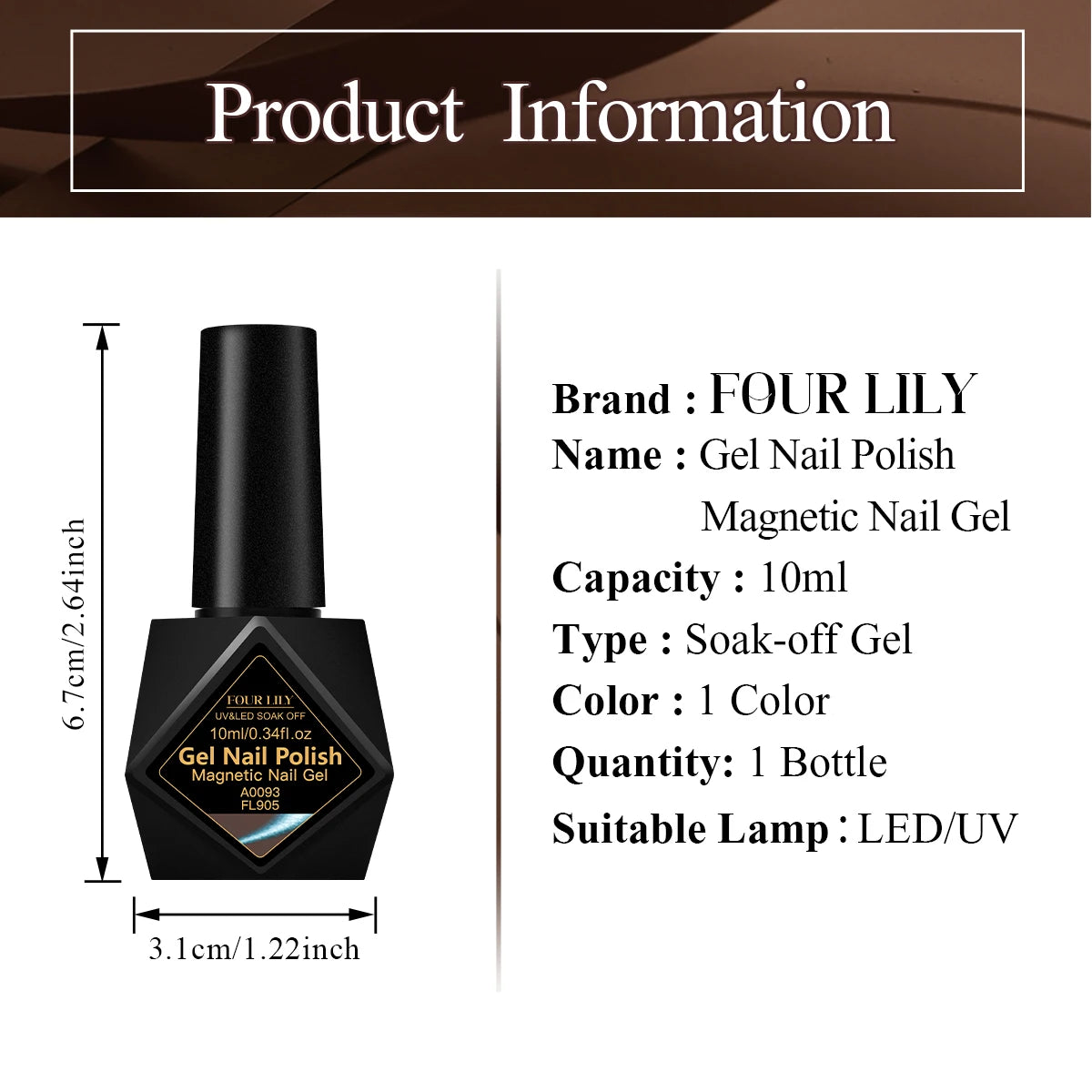 10ml Super Bright Brown & Blue Cat Eye Magnetic Gel Fashion LED Nail Art High Saturation Glossy Finish Dazzling Cat Eye Gel