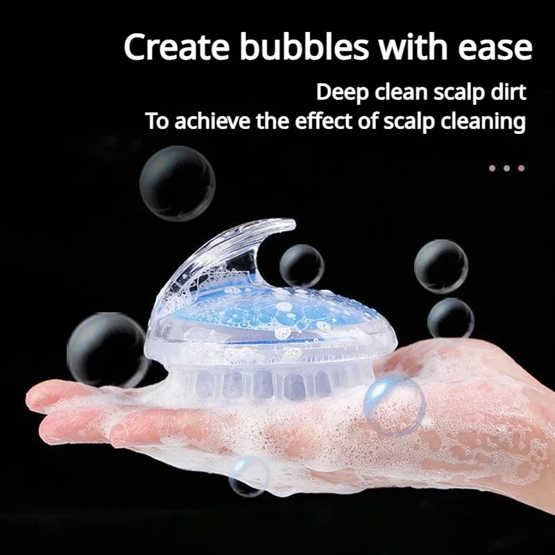 New crystal clear shampoo brush scalp massager hair growth shampoo brush silicone head massage brush home cleaning massage