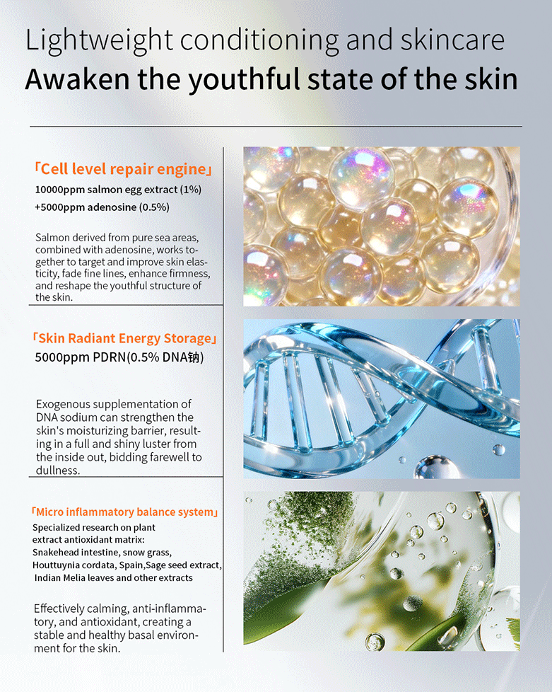 Salmon PDRN Bounce Ball Serum Anti-Aging Sodium DNA & Niacinamide Essence Shake-to-Activate Oil Beads for Instant Glow & Firming