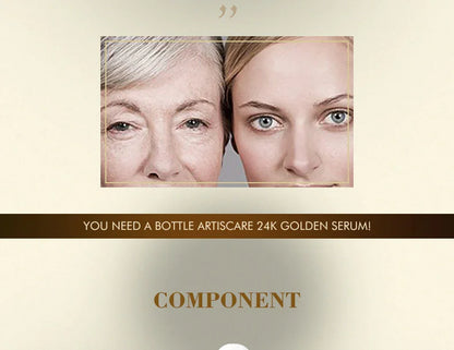 ARTISCARE 24k gold serum six peptides 20ml whitening moisturizing hyaluronic acid serum for face anti wrinkles facial skin care