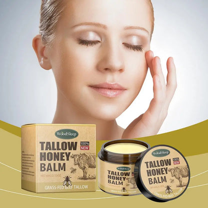 60g WoodSleep Tallow Honey Balm Moisturizing Cream  With Grass Fed Beef Tallow Nourishing gentle care for the skin