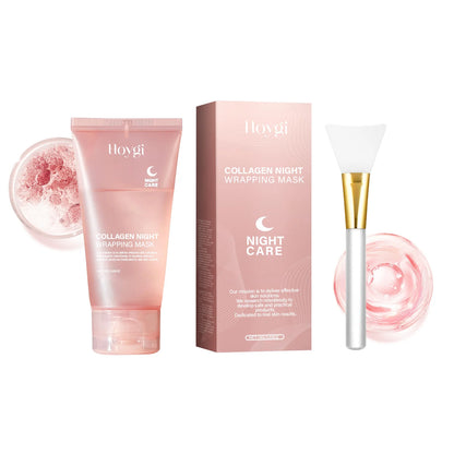 Deep Collagen Mask Peel Off Mask Anti Wrinkle Lifting Face Skin Care Masks Bio Pack Night Wrapping Woman Overnight Skin Hydrates