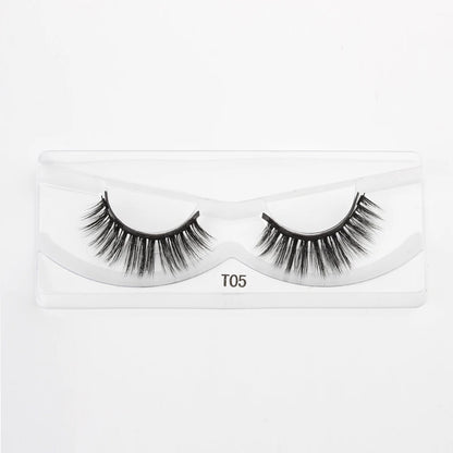 Hot 1/3Pairs Magnetic Eyelashes Soft False Lashes Repeated Use Mink Lashes Waterproof Liquid Eyeliner Tweezer Eyelash Makeup Set