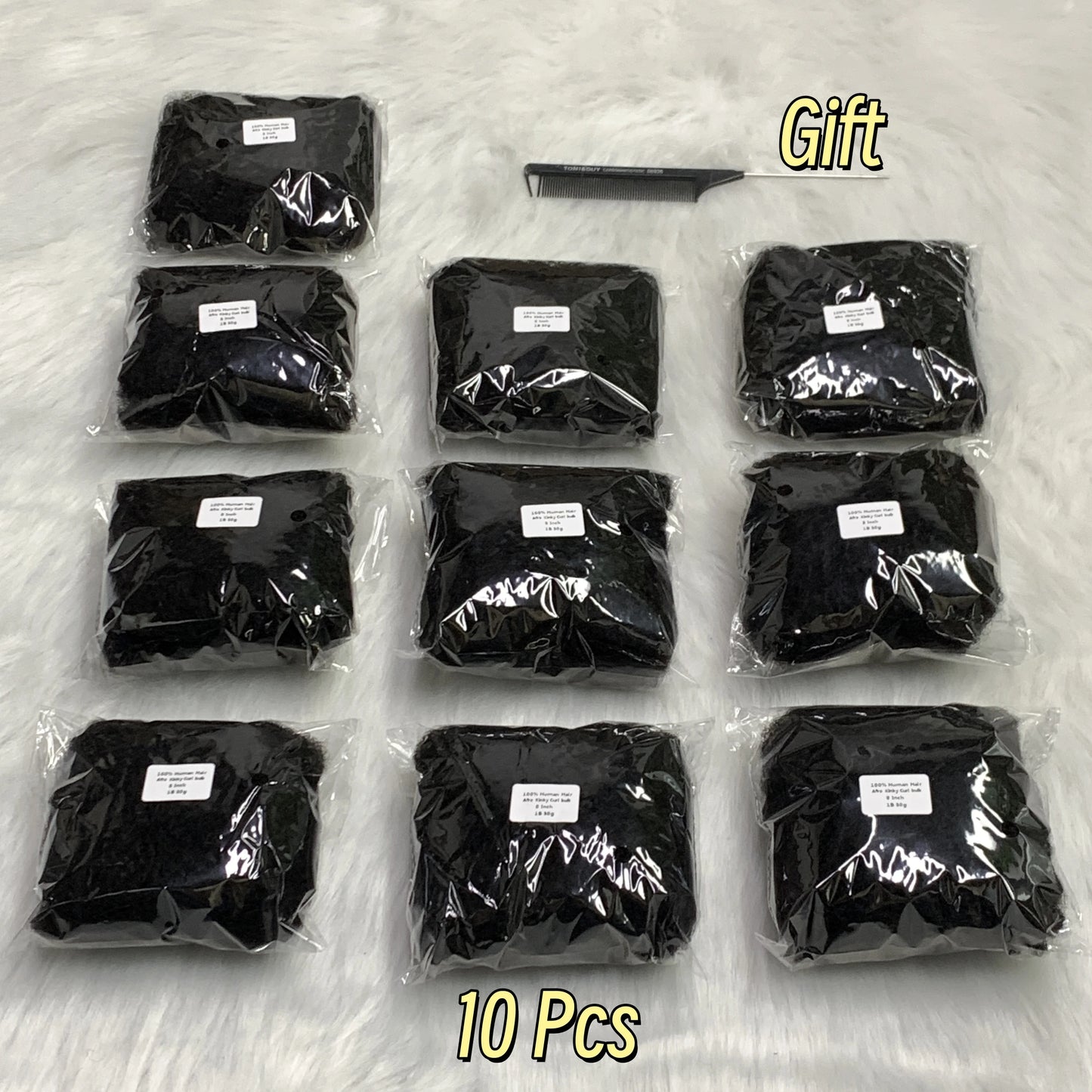 30g/Pc QVR Afro Kinky Bulk Human Hair Extensions Natural Black for Braiding 8" Remy Bulk Hair for Dreadlocs Braids Drop Shipping
