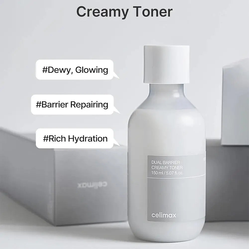 Korean Celimax Skincare Set Dual Barrier Toner, BHA Peeling Pad, Antioxidant Noni Ampoule, SPF50+ Sunscreen, Centella Face Cream
