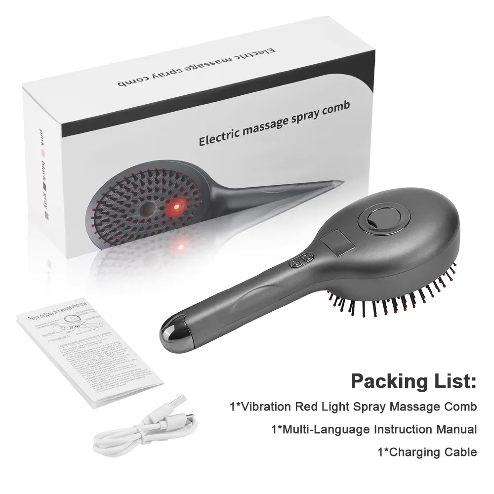 630nm Electric Spray Massage Comb High Frequency Vibration Head Scalp Massager Loss Prevention Massage Brush Scalp Care Tool