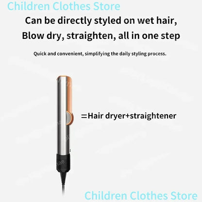 1300W 2IN1 Professional Hair Straightener & Hair Dryer Heat-Up Hair Flat Iron, Negative Ion Iron Long-Lasting Styling Tool Sets