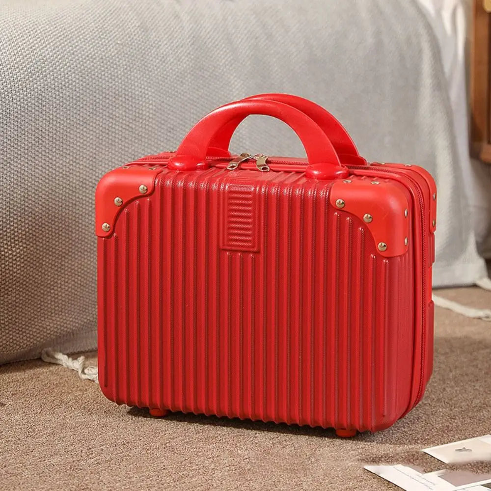 14 inch Lightweight Mini Travel Suitcase Cosmetic Box Waterproof Hand Luggage Organizer Makeup Case Protable Small Boarding Case