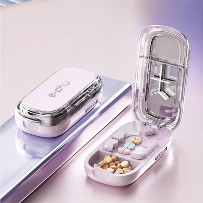 3in1 Medicine Cutter Precise Cutting Into Half / Third / Quarter Drug Divider Organizer Portable Tablet Splitting Pills Splitter