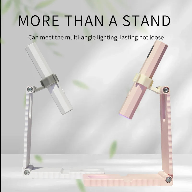 LINMANDA Handheld UV Nail Lamp Holder Foldable Nail Lamp Holder Suitable for at-Home Gel Nail and Nail Polish Application