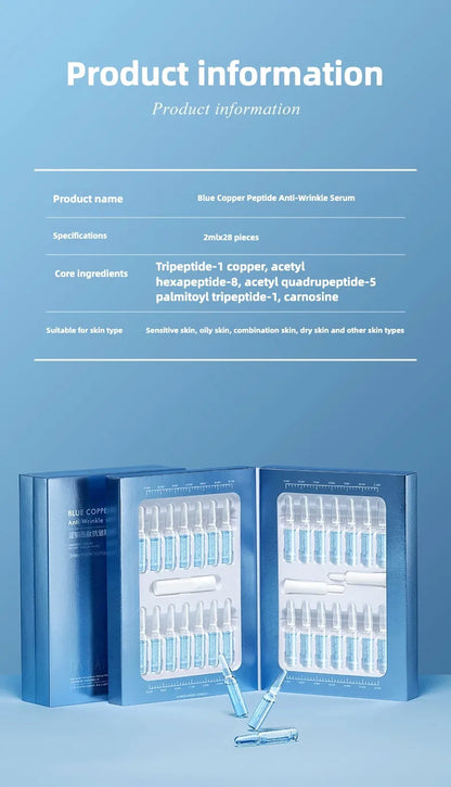 Blue copper peptide Anti-aging Essence Fade Fine Lines Facial Moisturizing brightning Anti Aging Firming Skin Care