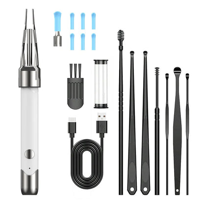 Wireless Ear Cleaner with Camera Ear Spoons and Clips WiFi Connection Waterproof Rechargeable Ear Wax Removal Tool