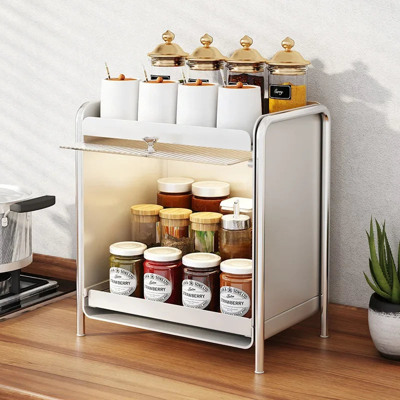 Desktop Organizer Storage Cabinet Cosmetics Storage Box Dustproof Mug Tea Set Coffee Drawer Storage Rack Countertop Organizer