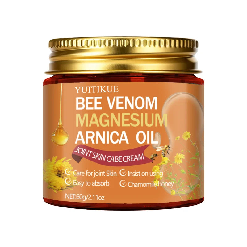 YUITIKUE Bee Venom Magnesium Arnica Oil Joint Cream - Easy Absorb Chamomile Honey Joint Skin Care Cream