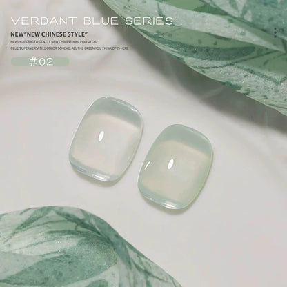 10ML 1-21PCS 2025 Autumn New Emerald Green Magnet Cat's Eye Gel Nail Polish Green Whitening Glass Bead Cat Eye Nail Polish