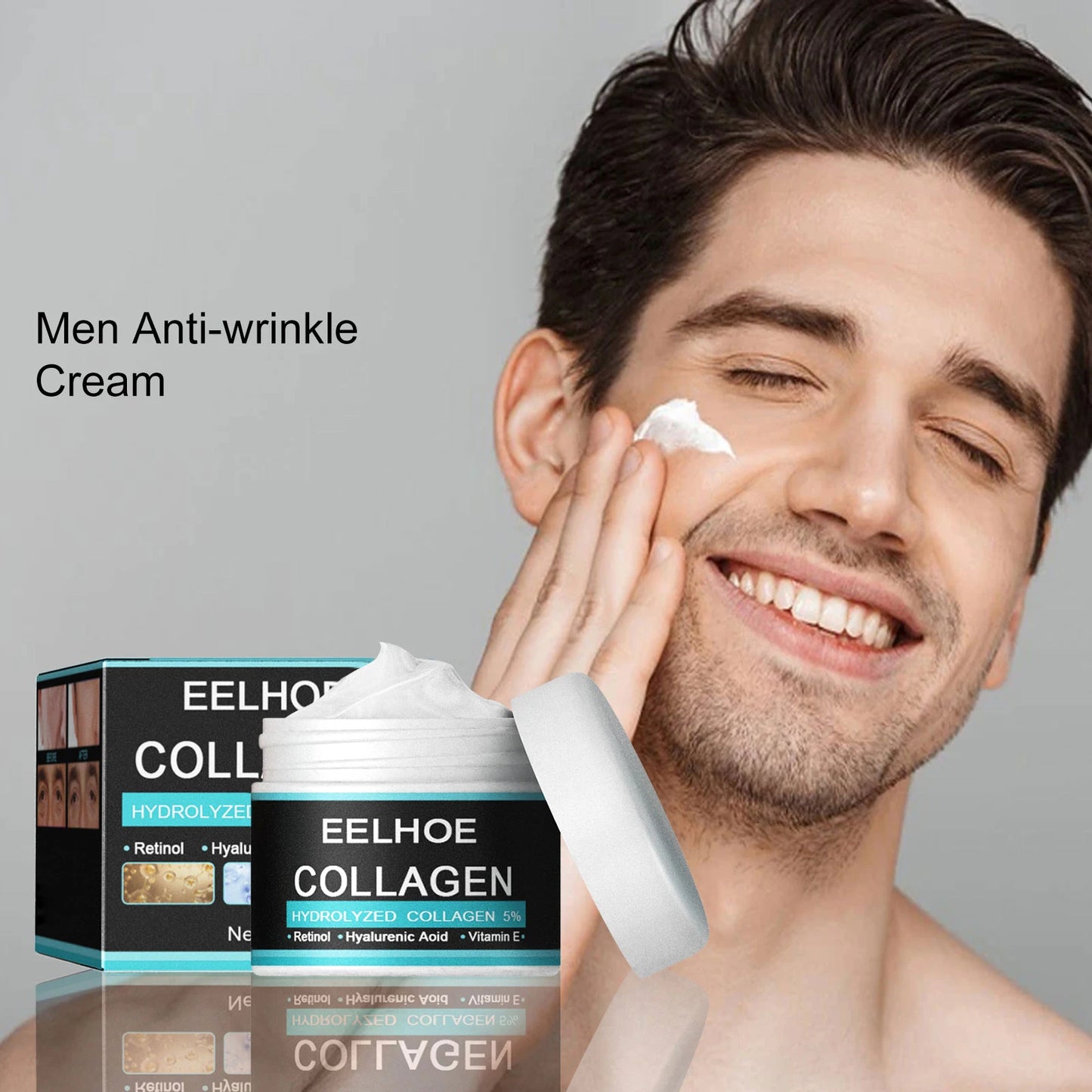 Anti-Wrinkle Cream for Men Mild Moisturizing Removing Wrinkles Firming Lifting Neck Fade Fine Lines Anti-Aging Facial Treatment