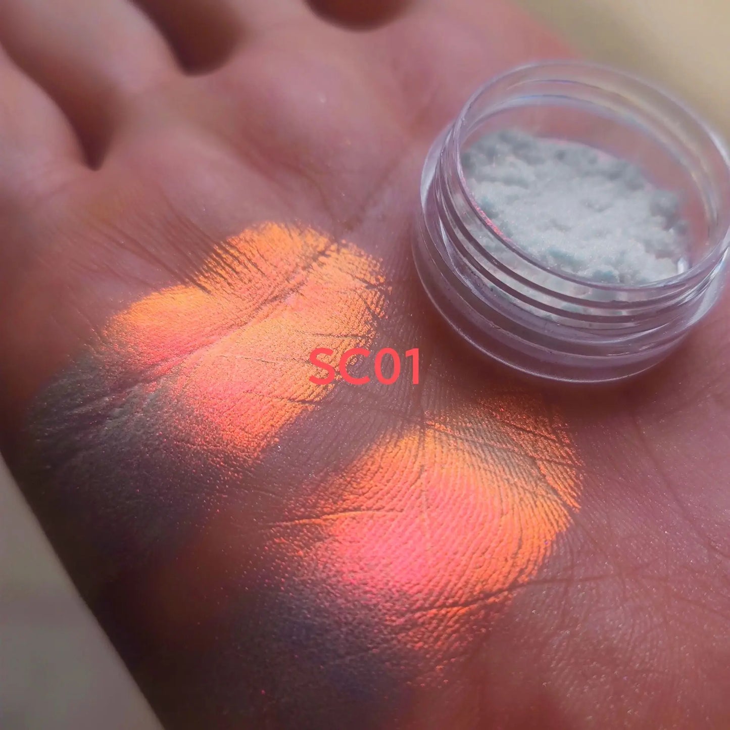 0.25g  White Chameleon Glitter Aurora Pigment Rainbow Highlights Multichrome Pigment Powder