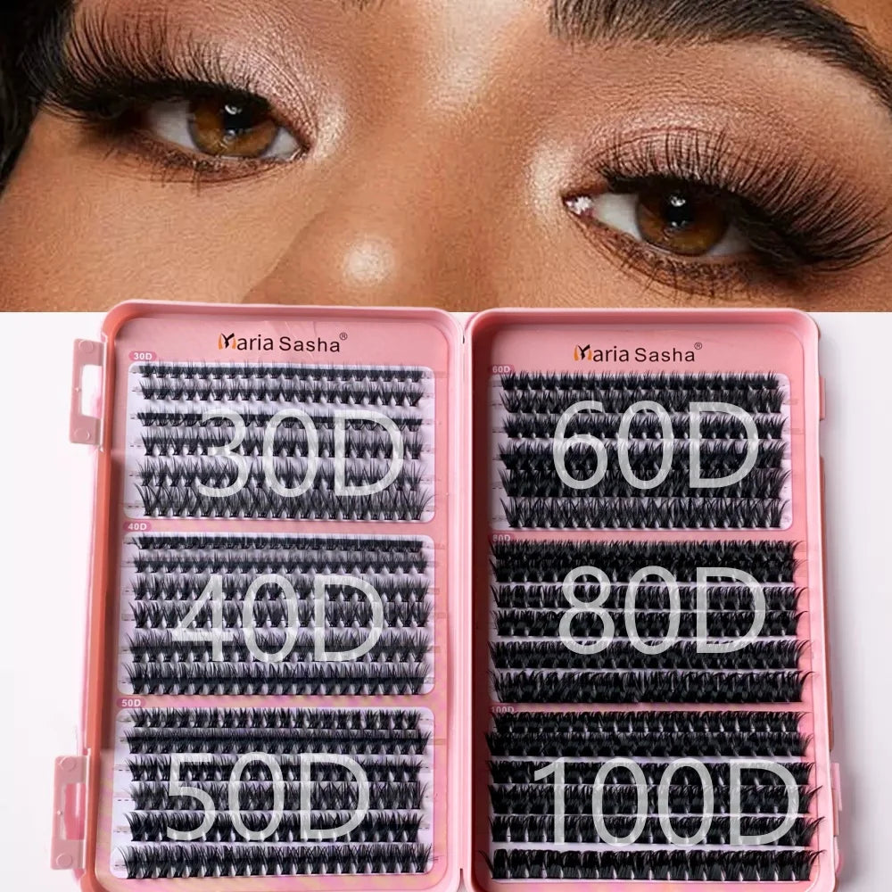 MARIA Individual Lashes Eyelash Book Clusters Extensions False Eyelash DIY Eyelash Extensions Makeup Kit Lashes