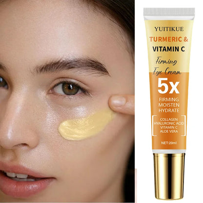 Turmeric & Vitamin C Firming Eye Cream 20ml - 5X Tightening, 30% Turmeric, Moisturizes & Smooths Eye Area