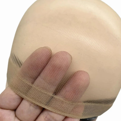 2/10/24Pieces Ultra-Thin HD Sheer Wig Caps for Women Invisible Stocking Bald Cap Lace Front Wig Accessories