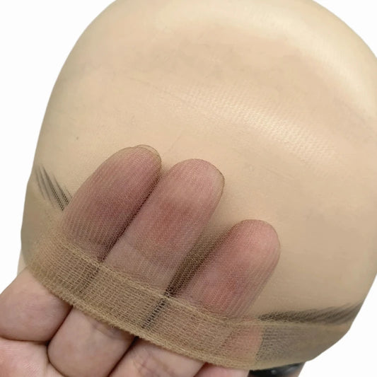 2/10/24Pieces Ultra-Thin HD Sheer Wig Caps for Women Invisible Stocking Bald Cap Lace Front Wig Accessories