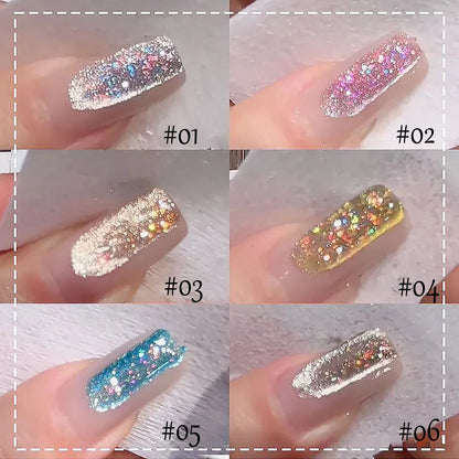 TC 1-6 Pcs Versatile Temperament Highlighting The Whitening Trend Popular And Explosive Antarctic Light Cat Eye Gel Nail Polish