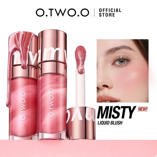 O.TWO.O Watercolor Liquid Blush Moisturizing Long Lasting Natural Silky Non-sticky Matte High Pigment Sexy Red Pink Blush Makeup