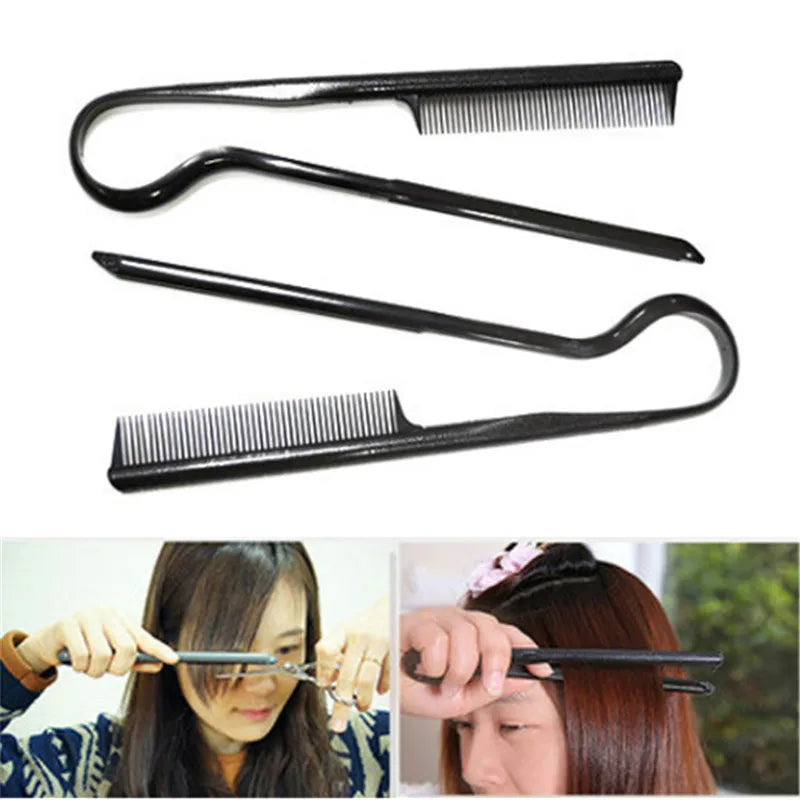 V Type Hair Straighten Salon Comb Hairdressing Smooth Tool Hold Tongs Hair Styling Tools for Women Hair Brush Straightener