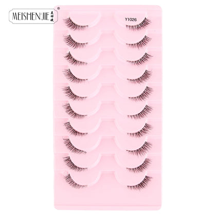 3/10 Pairs Half Lashes Cat Eyelashes Natural Long Handmade 3D Mink Lashes Makeup Tool Reusable Fake Eyelash maquillaje Faux Cils