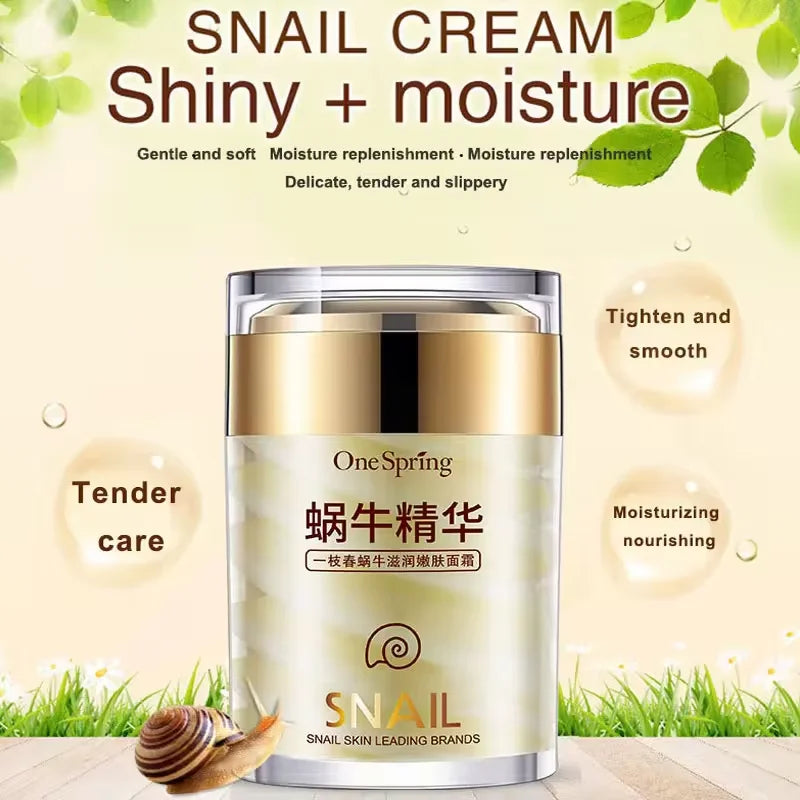 Snail Anti-Aging Face Cream Collagen Firming Fade Fine Lines Eye Massage Roller Anti Wrinkles Eye Bags Korean Skin Care Product