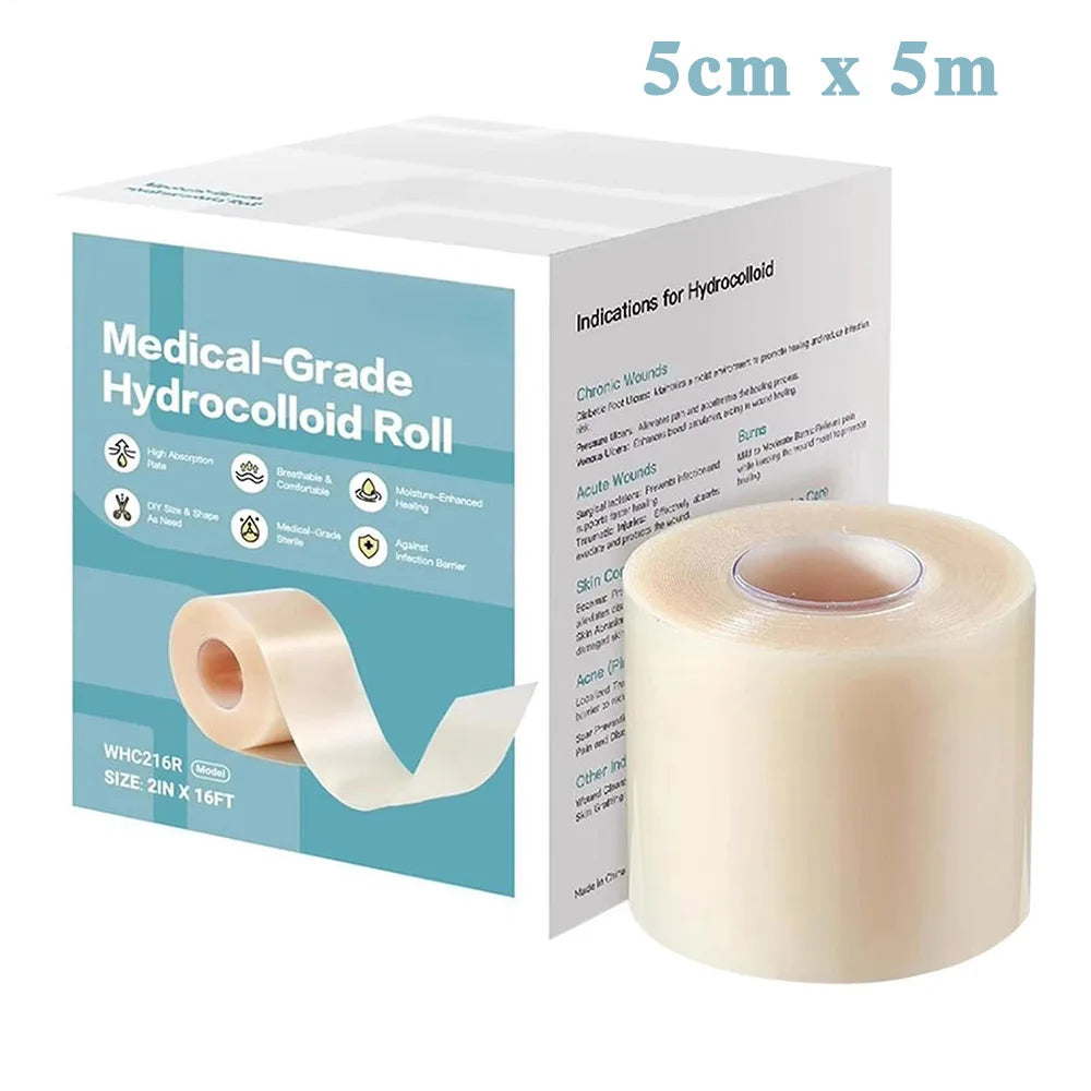 Hydrocolloid Roll Self-Adhesive Hydrocolloid Patch Bandage For Wound Care Bed Sore Bandages Hydrocolloid Gel Waterproof Patches