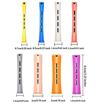 Perm Rods and 60 Pieces Hair Rollers with Hair Cold Wave Rods Hair Curler for Women Long Short Hair（8 Sizes）