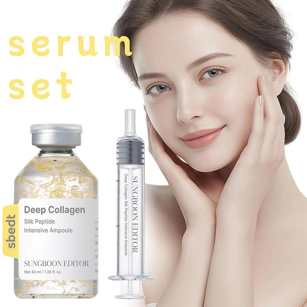 Korean Skin Barrier Ampoule SUNGBOON EDITOR Collagen Silk Peptide Serum 40ml Deep Moisture Tightening Texture Refining Treatment