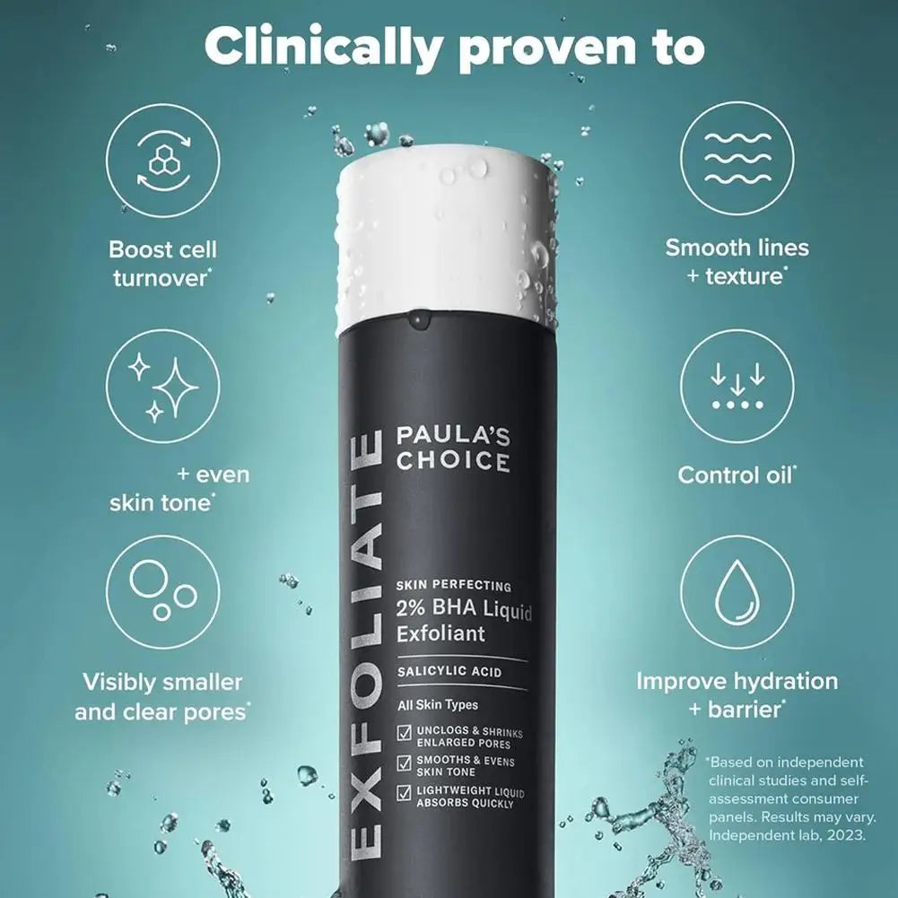 Paula's Choice 2% Bha Salicylic Acid Serum Exfoliant Liquid Gently Exfoliates Unclogs Pores Improves Blackhead Acne Facial Serum