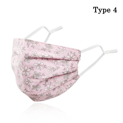 Breathable Cotton Printing Mask Fashion Washable Anti-UV Riding Face Mask Skin-Friendly Anti Dust Sunscreen Mask Outdoor Sports