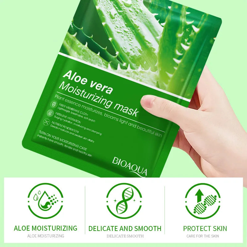 8pcs BIOAQUA Fruit Face Mask Moisturizing Facial skincare Anti-aging Whitening Facial Masks Face Sheet Mask Skin Care Products