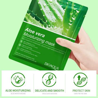 8pcs BIOAQUA Fruit Face Mask Moisturizing Facial skincare Anti-aging Whitening Facial Masks Face Sheet Mask Skin Care Products