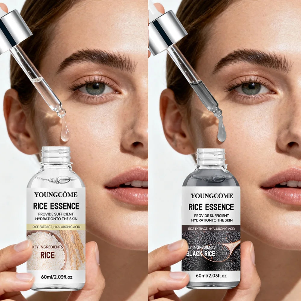 Rice Ampoule Duo - Gentle Exfoliating & Deep Hydrating Serum for Radiant Skin - Suitable for All Skin Types 40/60ml
